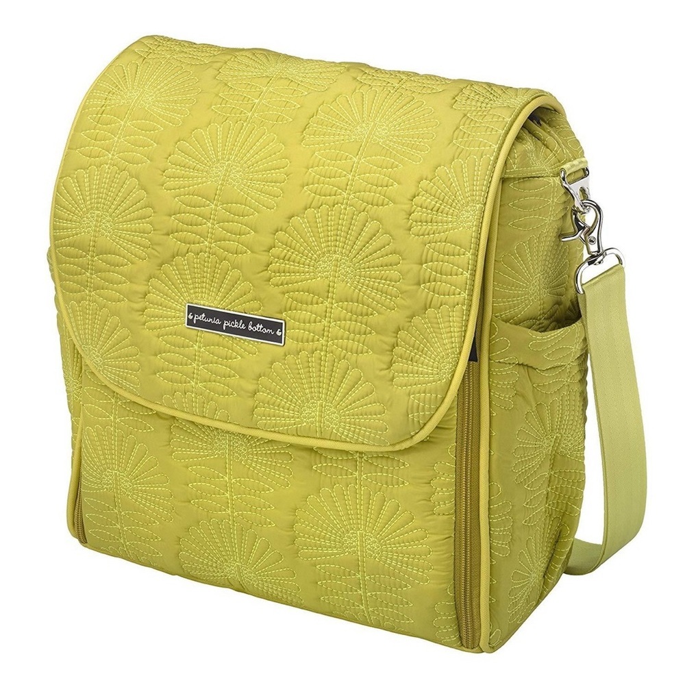 Petunia Pickle Bottom Boxy Backpack Diaper Bag Yellow Quilted
